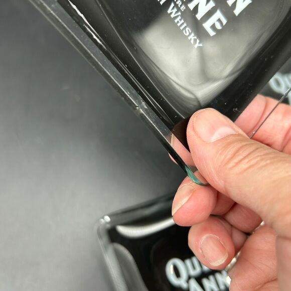 5 Queen Anne Rare Scotch Whisky vintage square black glass ashtray coin tray (C) - Picture 8 of 8